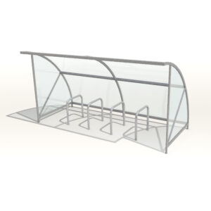open fronted cycle shelter